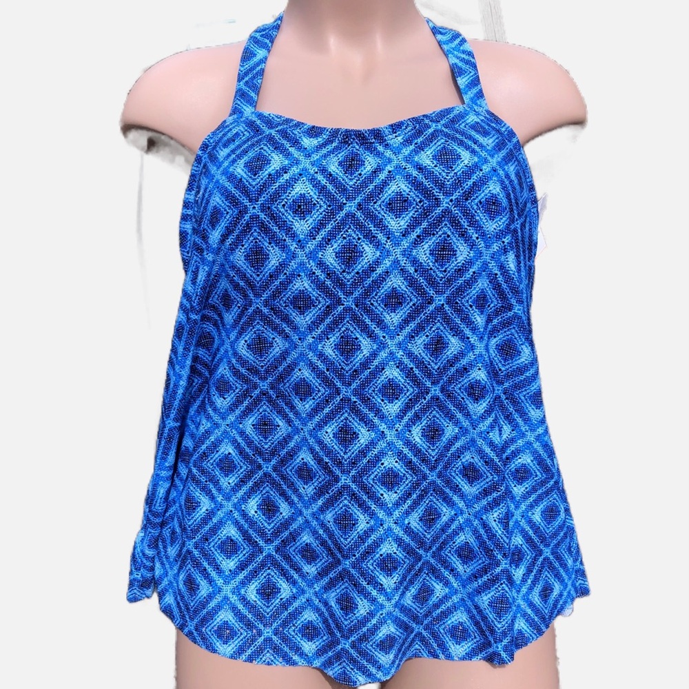 NWT Croft & Barrow Women’s Plus Swimsuit Bathing Suit Bikini Tankini Top 24W 3X